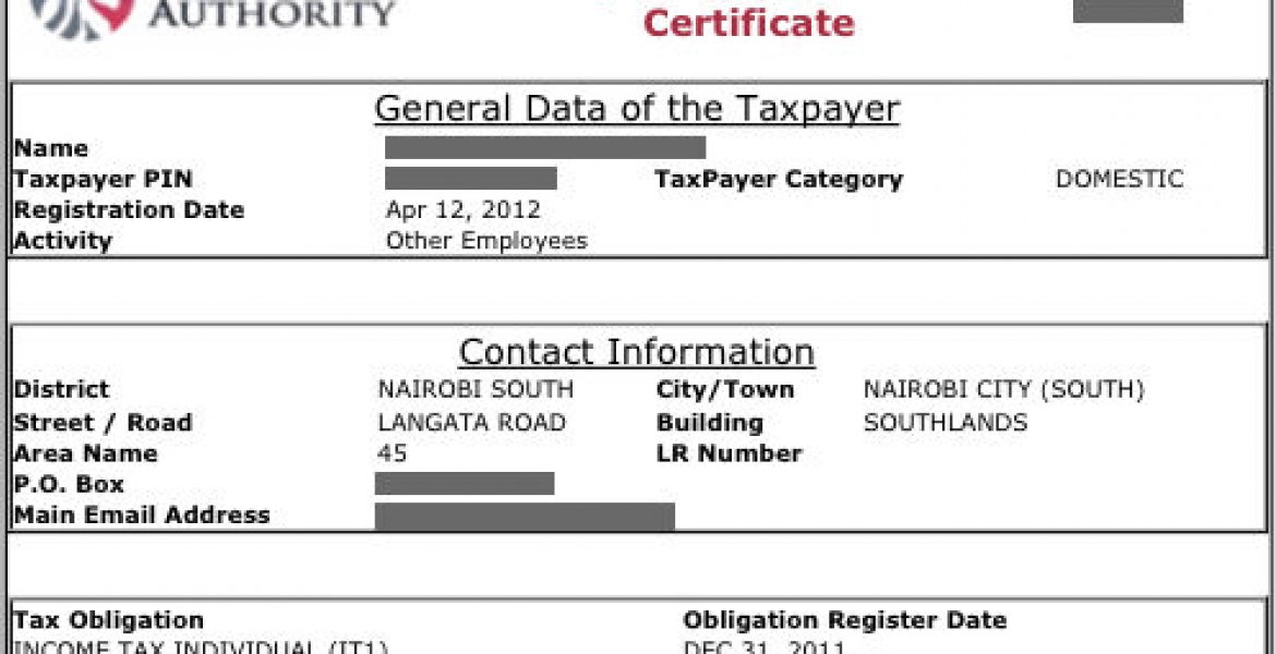 Kenyan Banks Begin Demanding for KRA PIN Certificate from Account