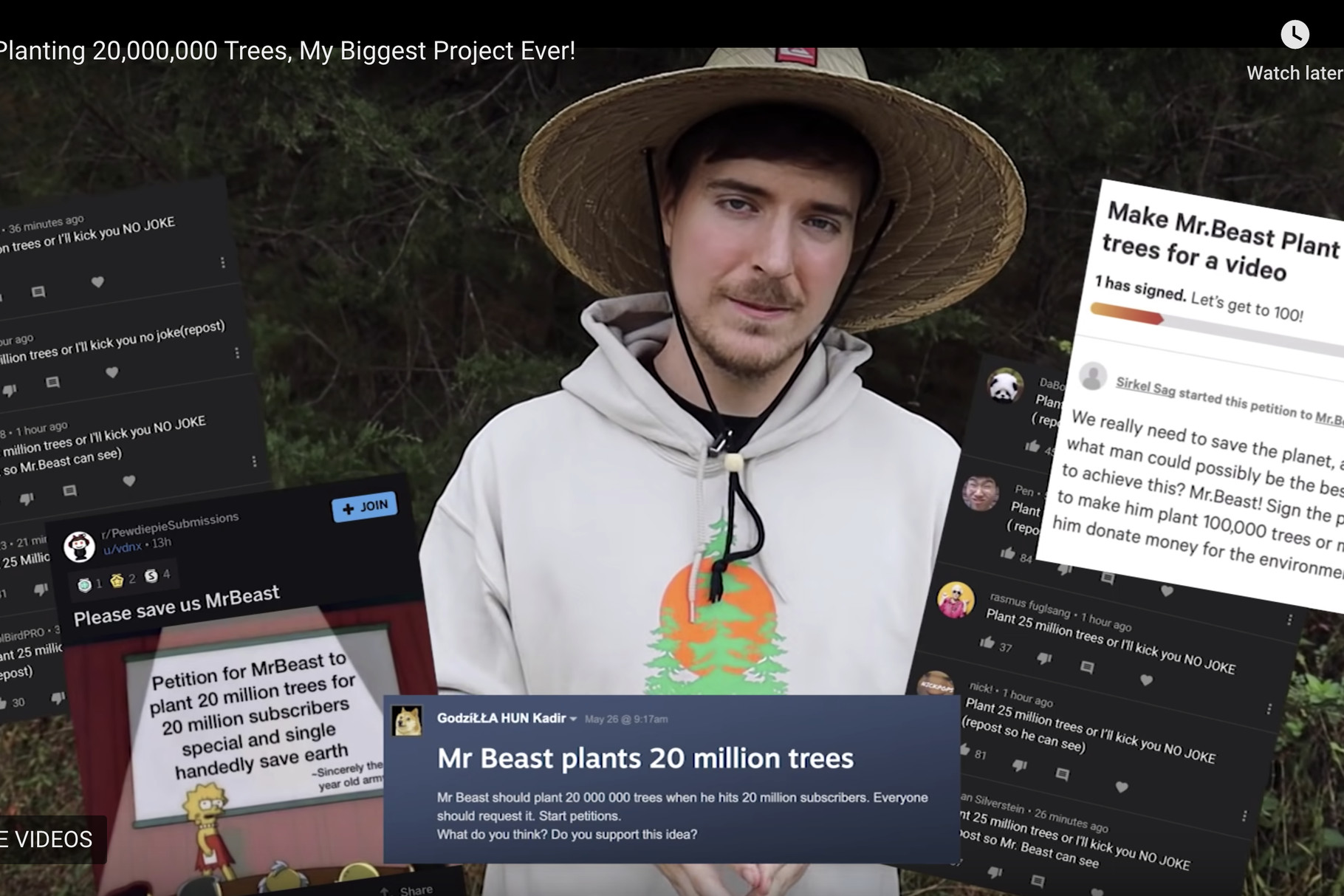 YouTubers’ campaign will plant trees in California, Kenya, and India