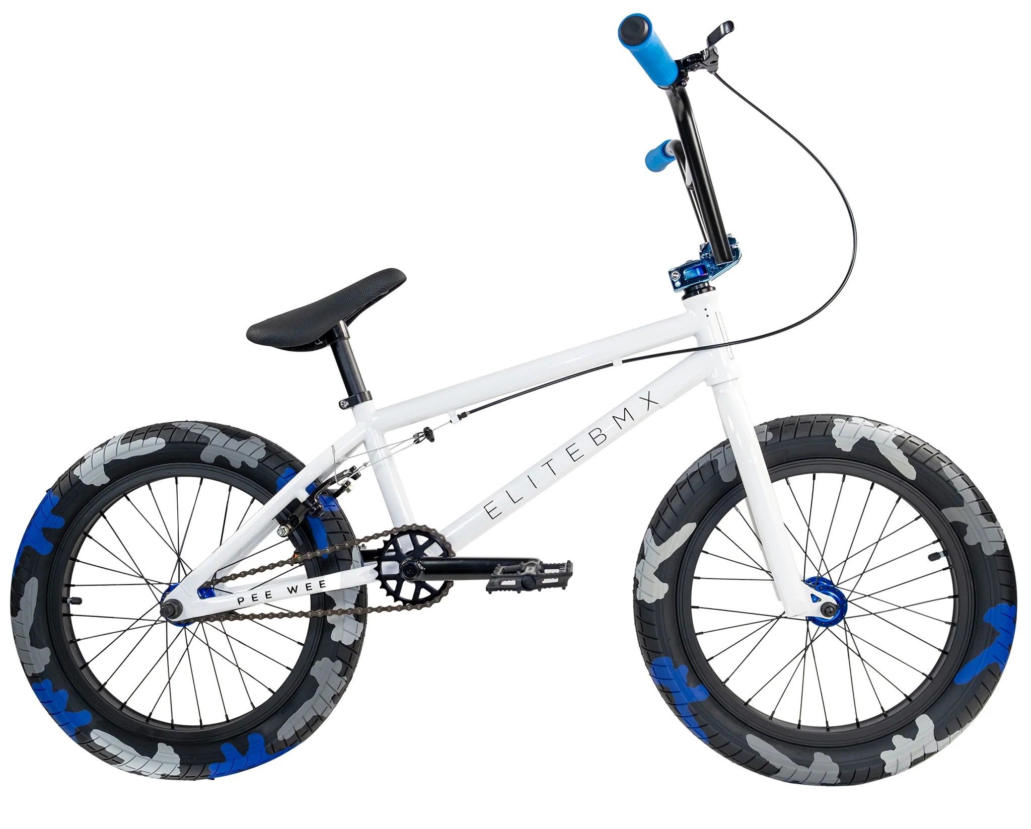 Elite Bmx Pee Wee 18" Complete White Combat Sams BMX