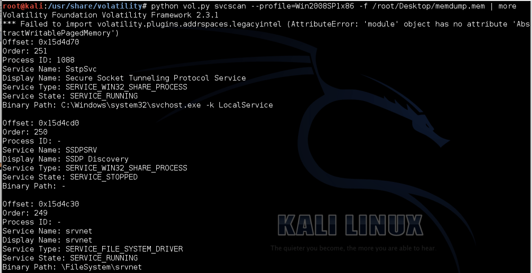 CNIT 121 Project 4 Analyzing a RAM Image with Volatility (15 Points)