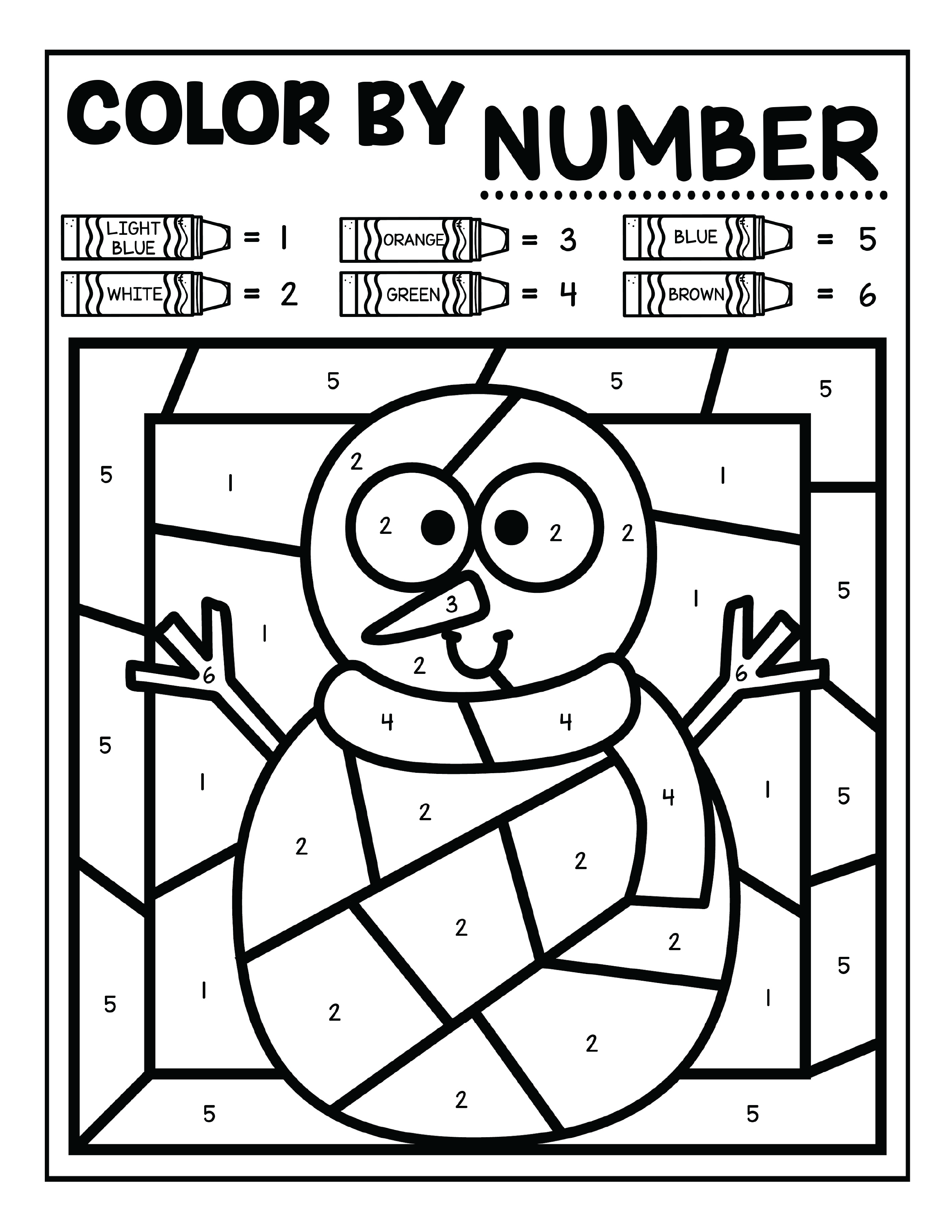 Printable_Color By Number-01 | Samsill