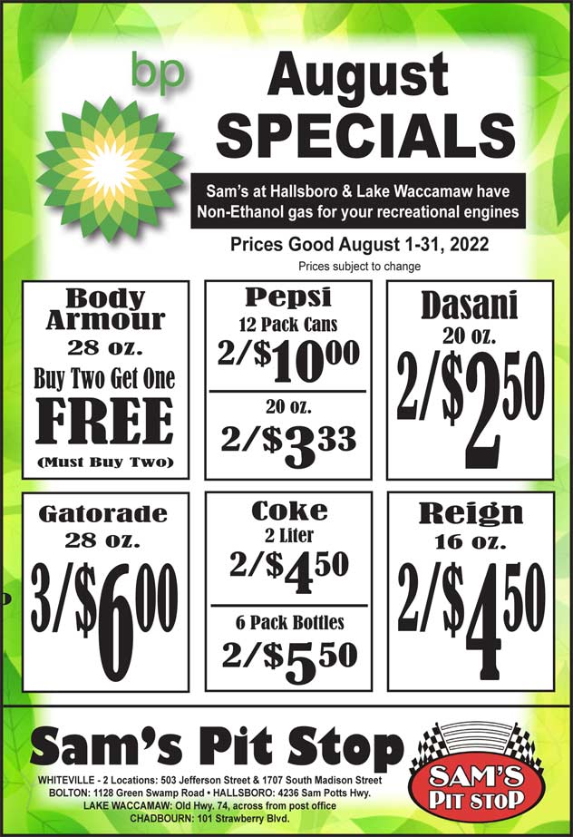 Sam's Pit Stop Columbus County, NC Convenience Store