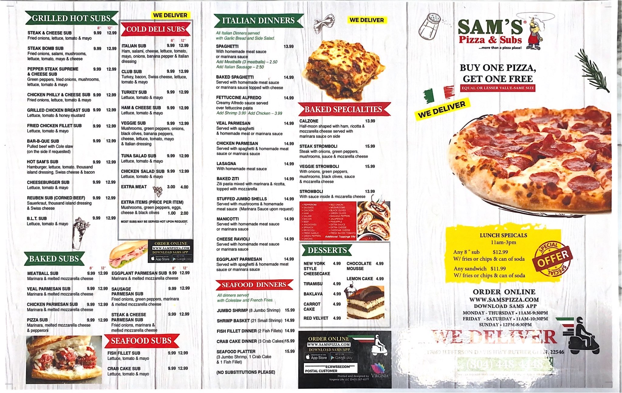 Sam's Pizza Ladysmith