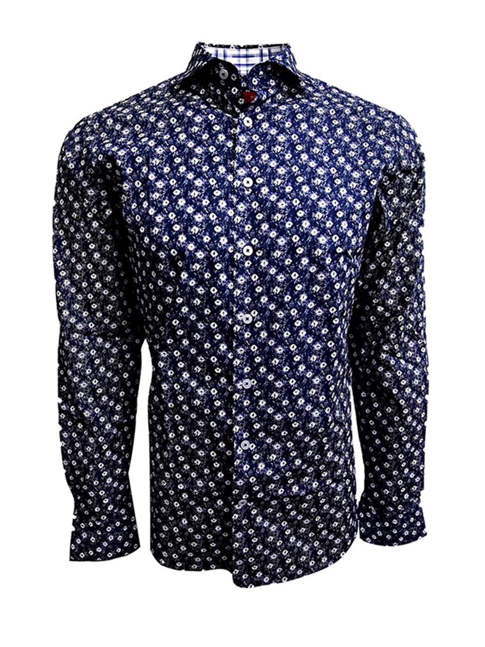 Blue With White Pattern Lexington Long Sleeve Shirt Roth Shirts