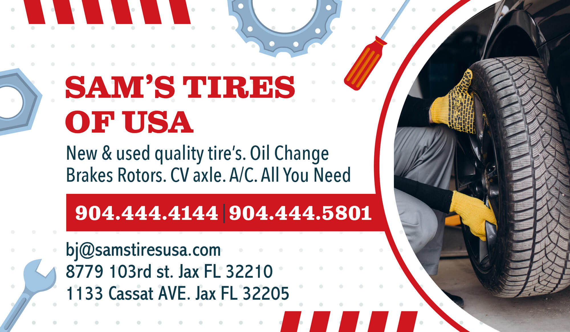 Home TO SAM'S TIRES OF USA