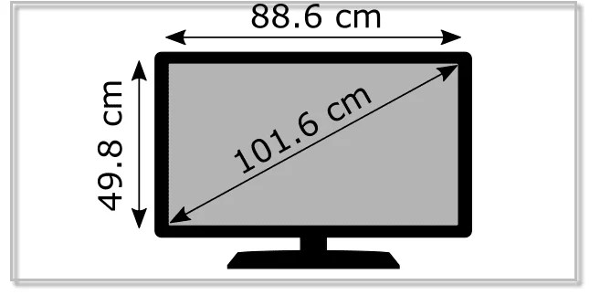 40 Inch TV Dimensions: Length And Height In Cm And Inches