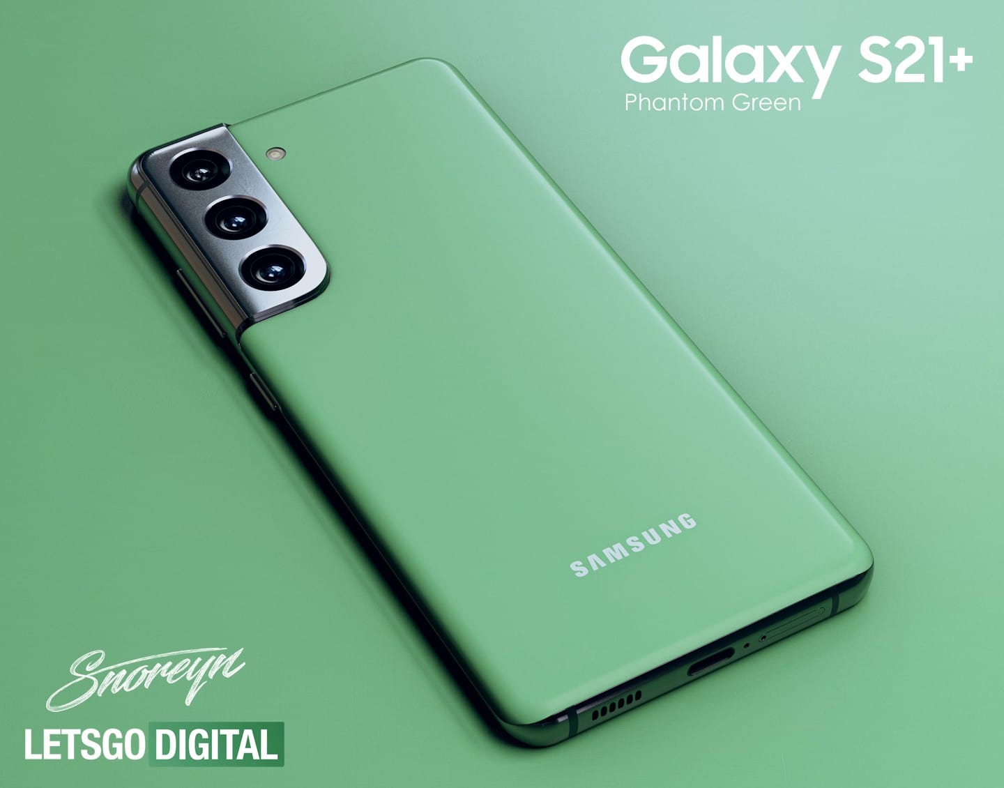 Así se ve el nuevo Galaxy S21 Plus en color verde