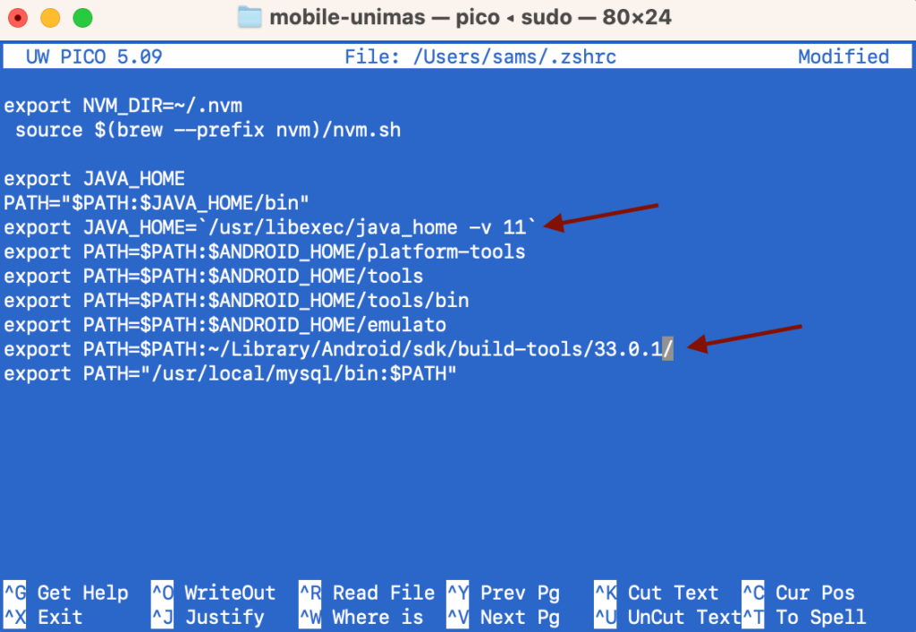 Set ANDROID HOME and JAVA HOME permanently on Mac OS for IONIC in 2023 Sam Suresh