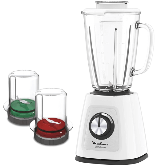 MOULINEX 700W 1.75LTR GLASS JAR BLENDER + GRINDER & GRATER LM438127
