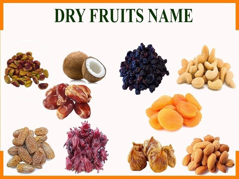 Dry Fruits Names in English with Pictures Samtana