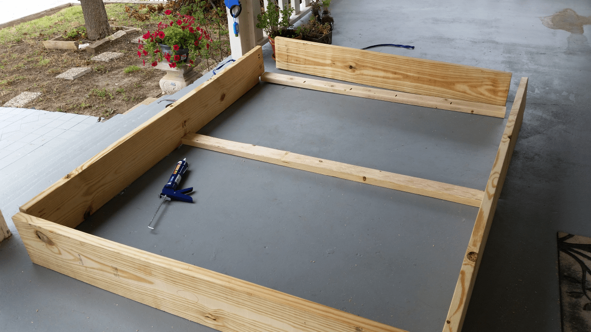 My first DIY Project RusticStyle Bed Frame Construction Phase