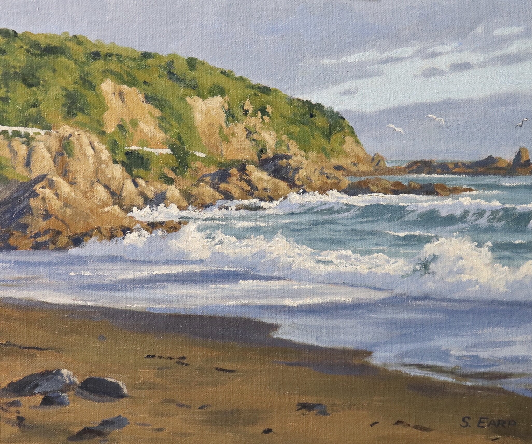 How to Paint Ocean Waves and Cliffs Samuel Earp