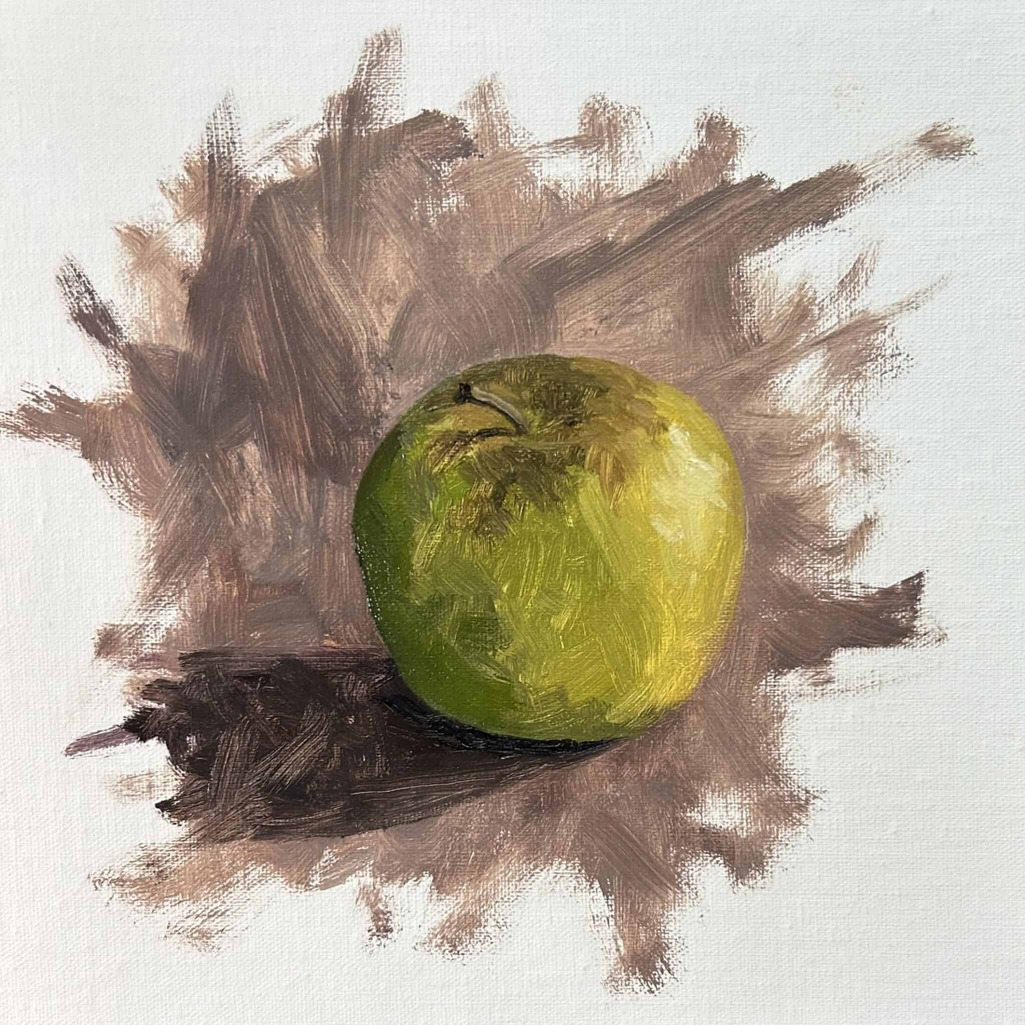 How to Paint a Simple Still Life Painting an Apple