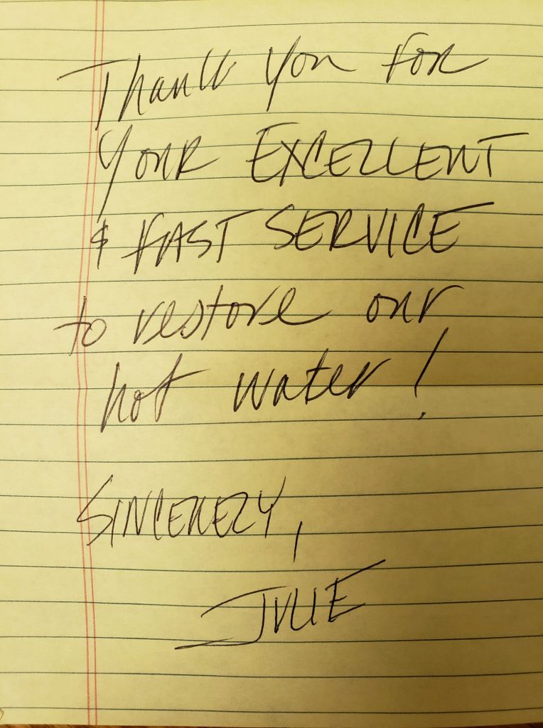 Testimonials Samuelson Laney Plumbing, Heating & Cooling, Inc.