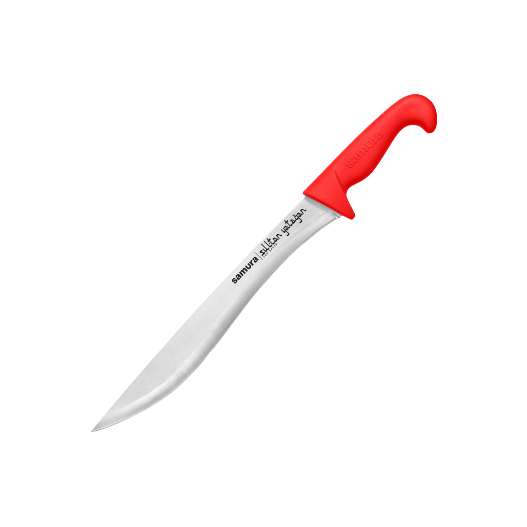 SULTAN PRO kitchen Yatagan knife 11.9", Red handle Samura Knives