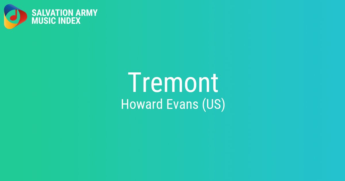 Tremont Salvation Army Music Index