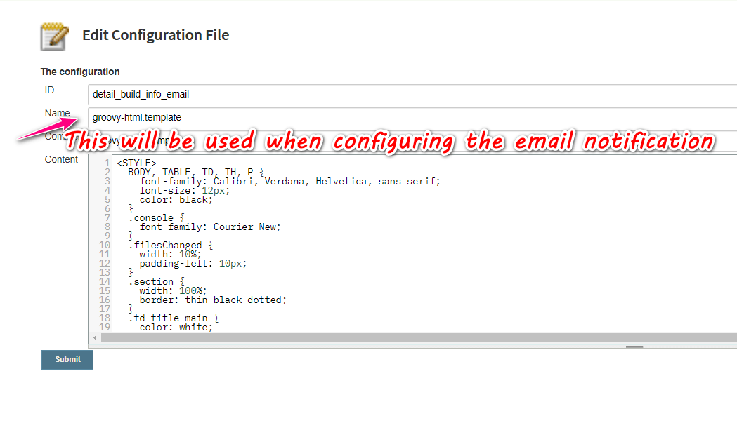 Use Custom Email Template in Jenkins