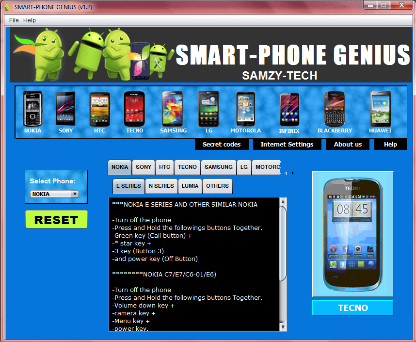 SmartPhone Genius(PC VERSION) SmartPhones Unlock & Reset Guide