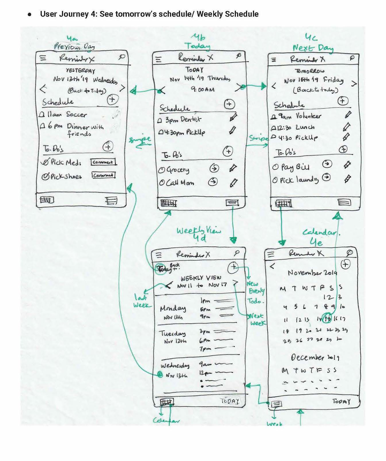 Reminder App Sketch 