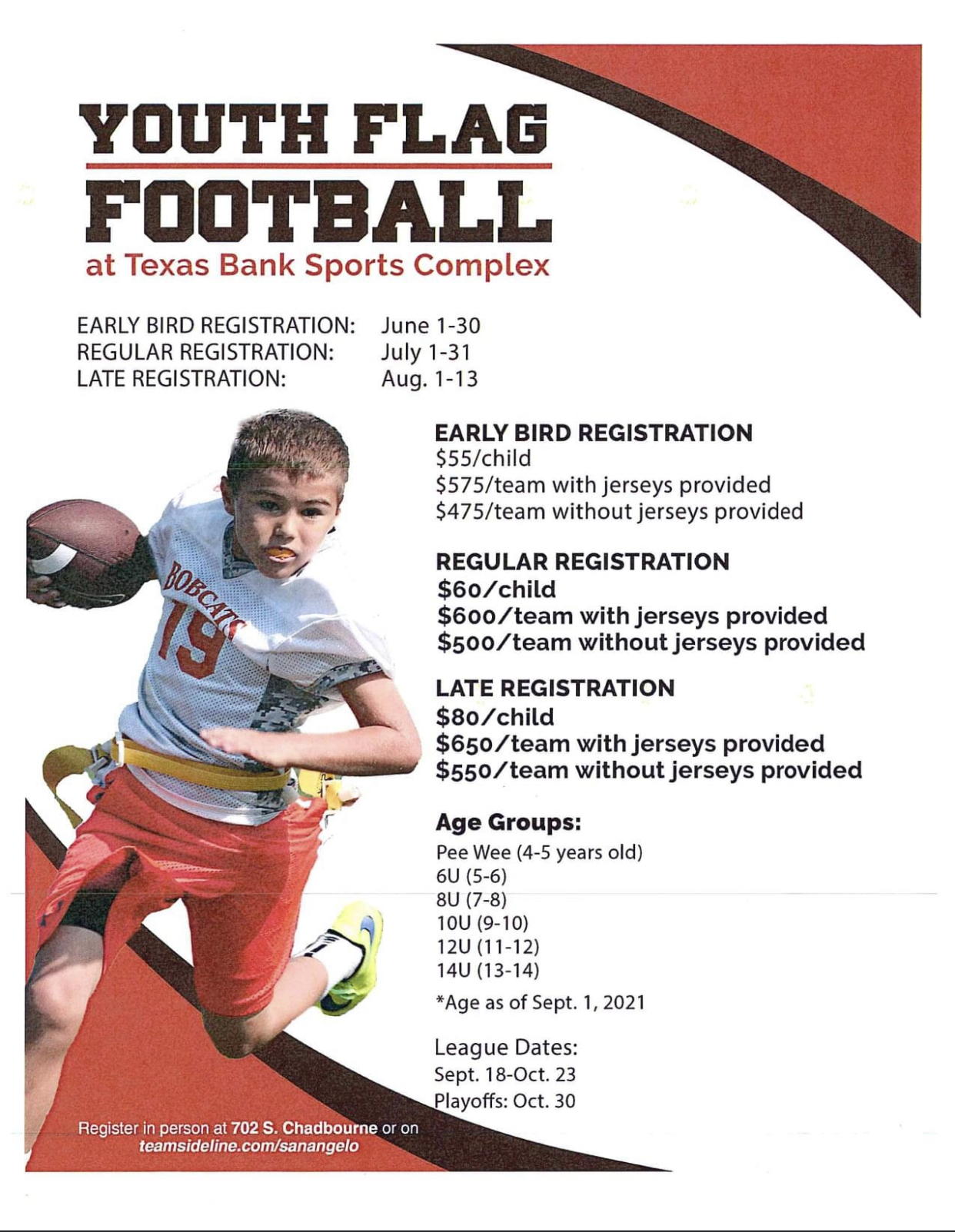 2021 Youth Flag Football Registration is Here