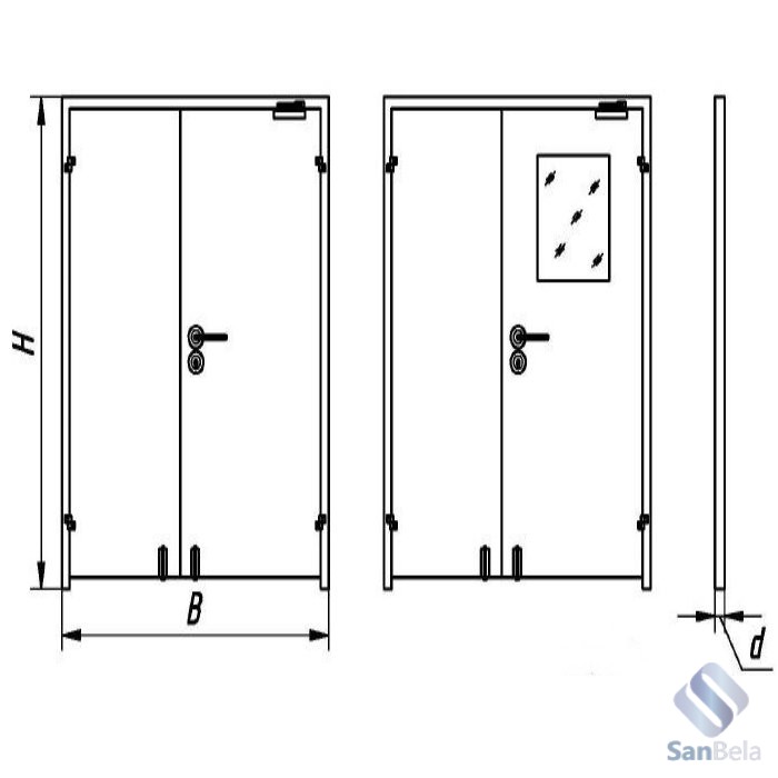 Buy doubleleaf doors for Sanbela cleanrooms