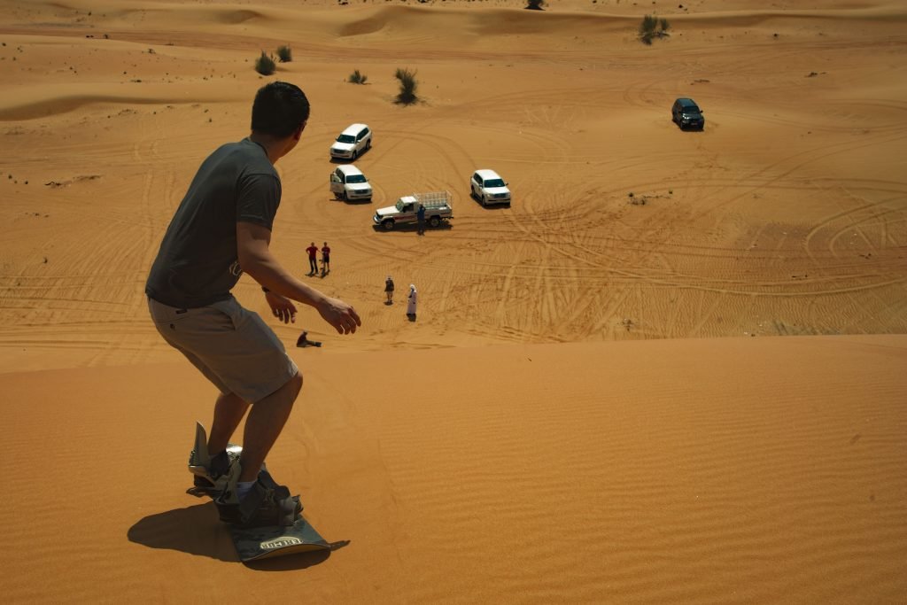 Sandboarding in the UAE and the Dubai desert Surf The Sand