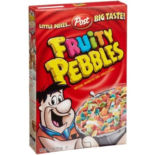 Fruity Pebbles and Cocoa Pebbles 40 Years Old