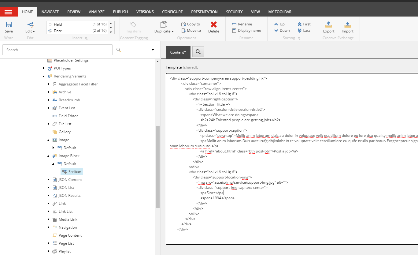Create a custom Sitecore SXA component using Scriban from scratch