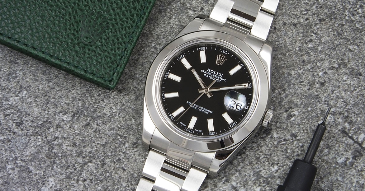 Rolex Oyster Perpetual DateJust II 116300 Black Dial B+P (2013)