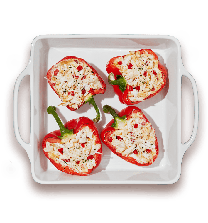 Chicken Stuffed Red Bell Peppers Sanderson Farms