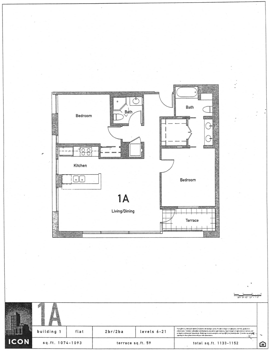 Icon Floorplan 1A San Diego Downtown Communities