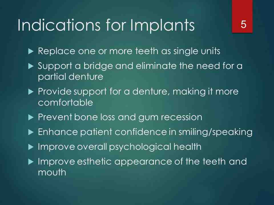 Which statement does not represent indications for dental implants