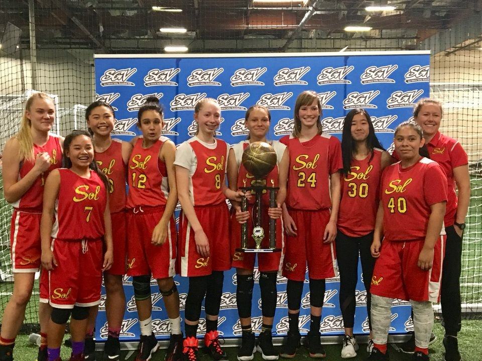 SGV Invitational Girls 7th 3rd Place San Diego Sol Basketball