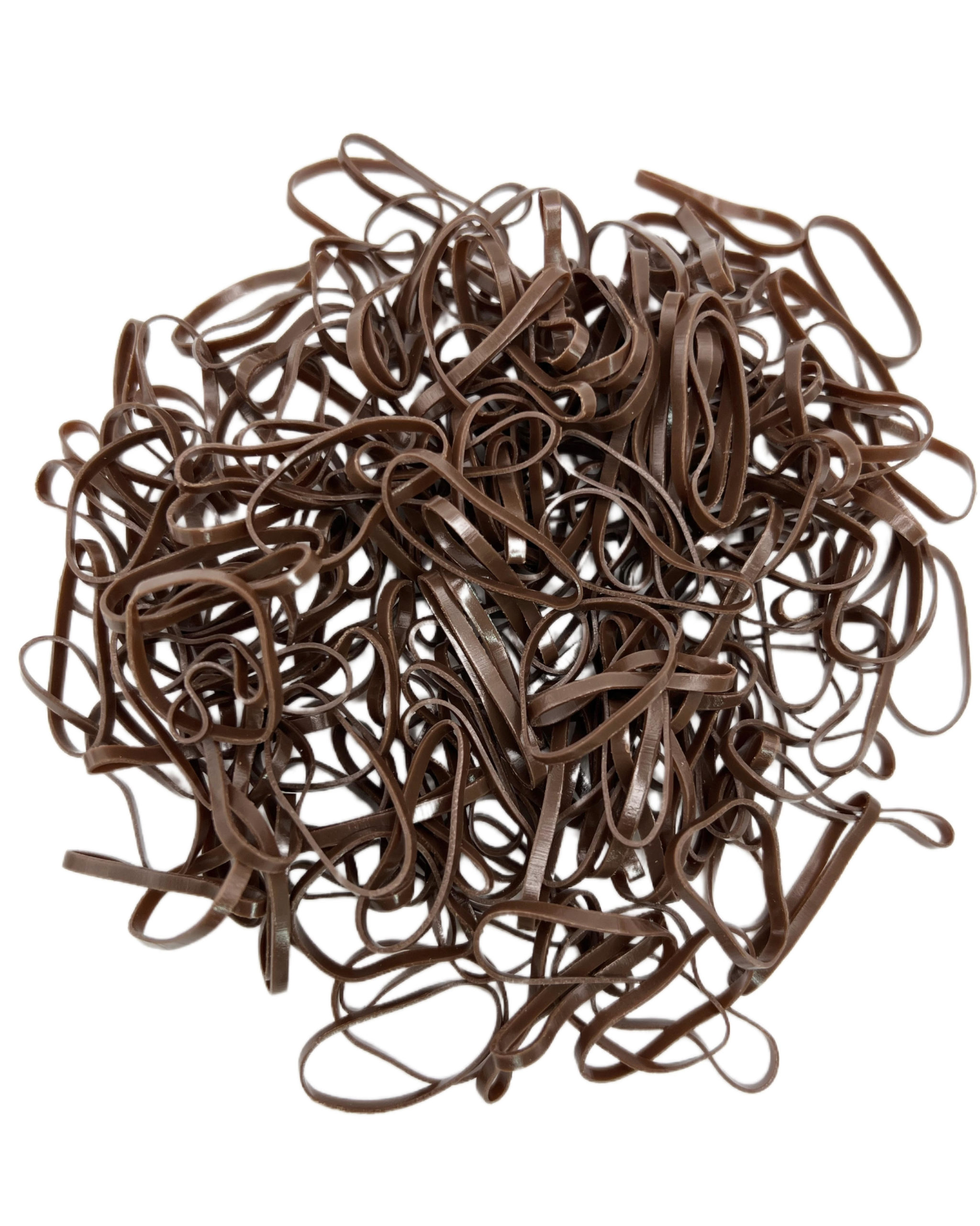 HAIR ELASTIC RUBBER BANDS CHOCOLATE COLOR 250 PCS