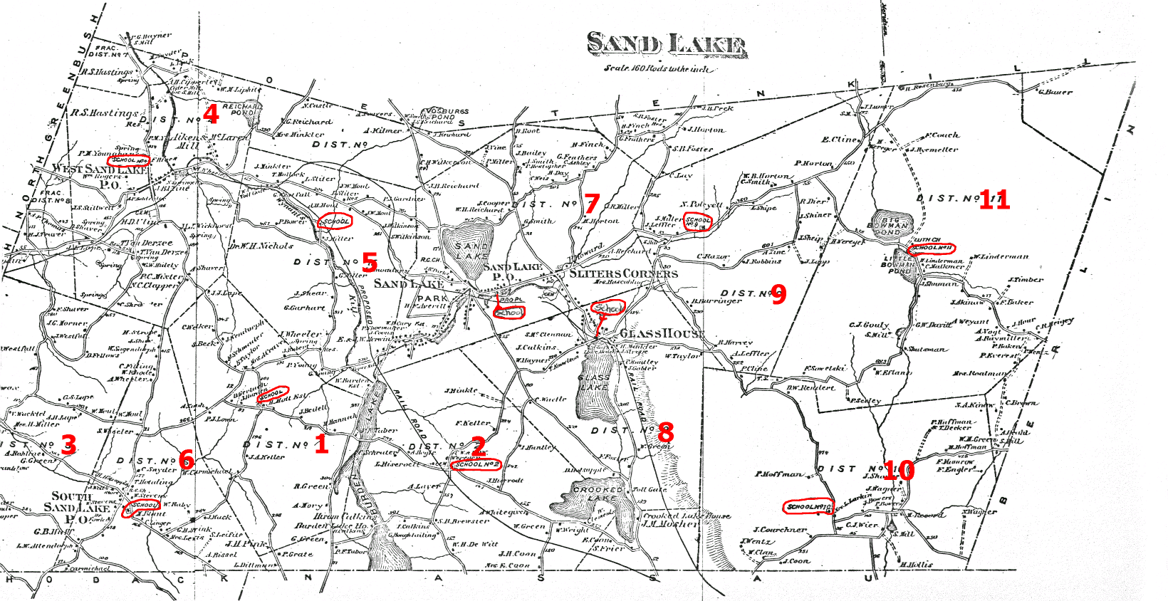 SLHS Town of Sand Lake (NY) Schools Prior to 1929