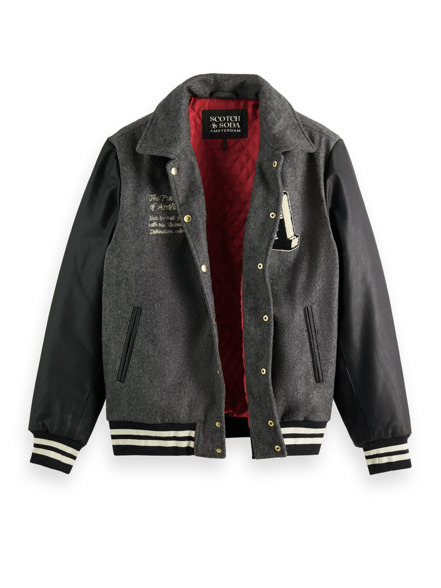 Woolblended varsity jacket