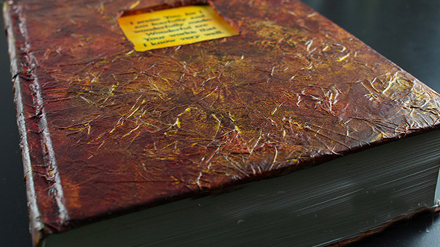 Faux Leather Book Cover Tissue Paper Technique Sandy Allnock