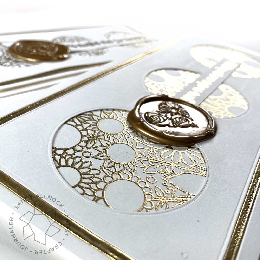 Make an elegant wax seal card embellishment Sandy Allnock