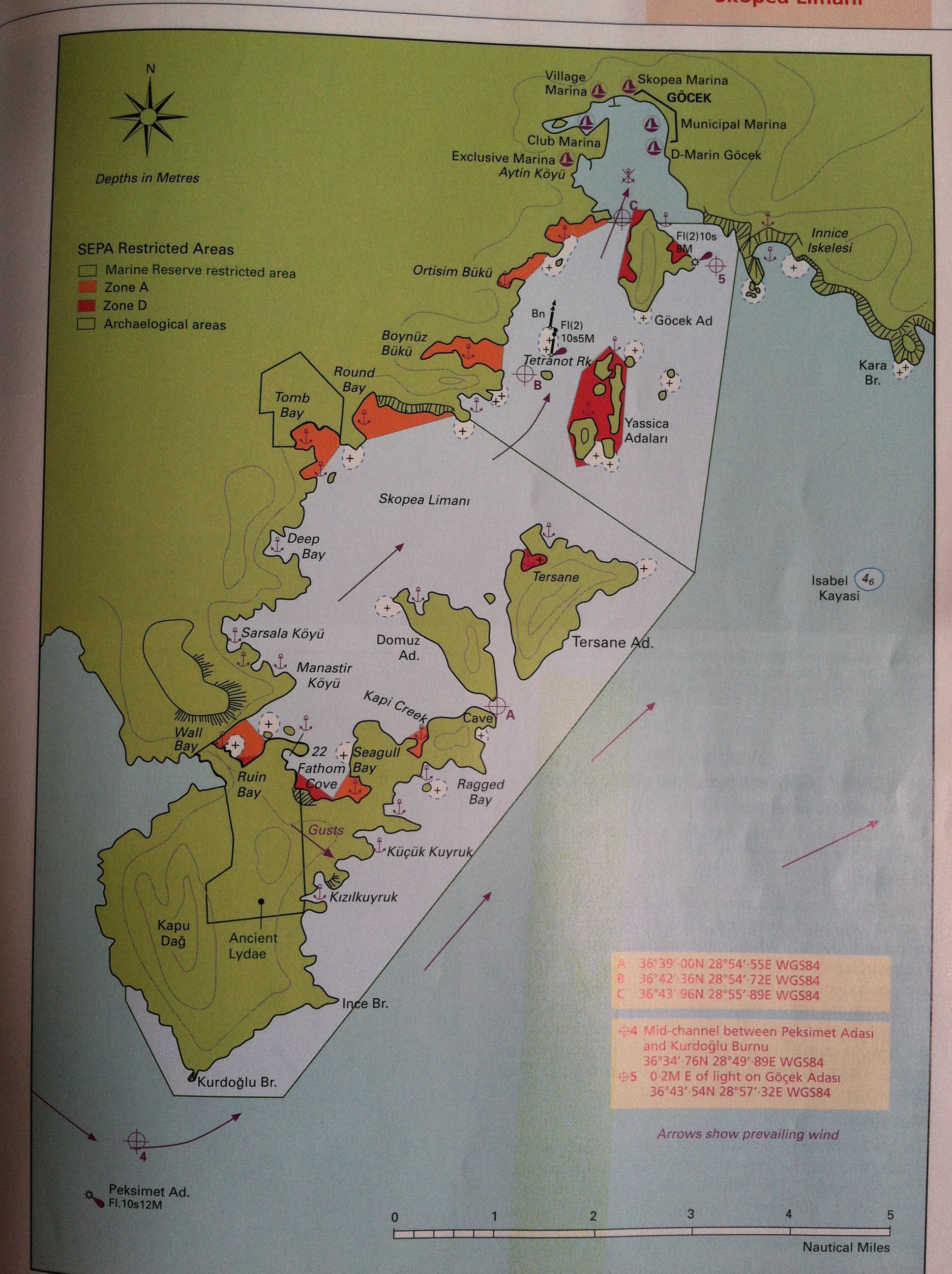 Gocek Turquie Carte Gocek Adasi SAILING THE MED on THE LODGE