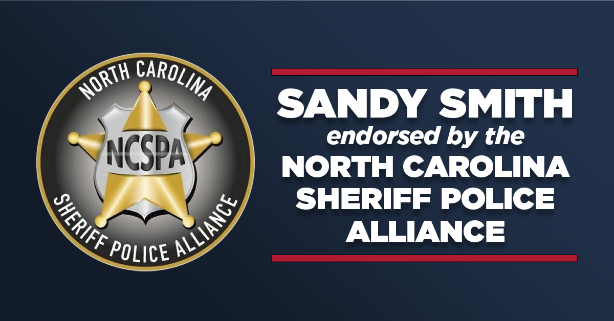 Sandy Smith Endorsed By The North Carolina Sheriff Police Alliance