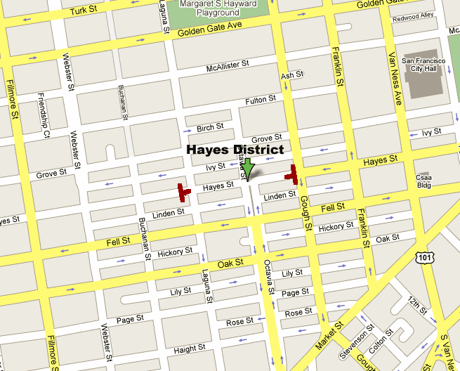 Hayes Street Map Shopping Guide San Francisco's Favorite and Most