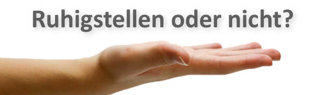 Handgelenk ruhigstellen ja oder nein? GesundheitsWiki