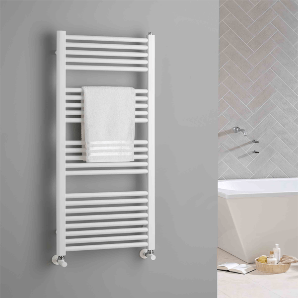 Straight White Towel Radiator Sanitary Home
