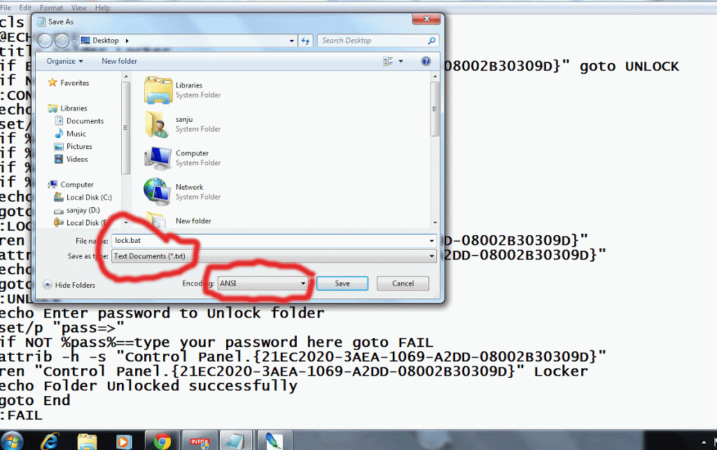 How to Lock a Folder without any Software in windows 7