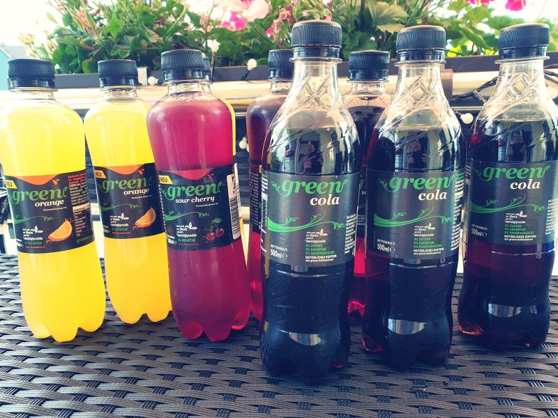 Green Cola ohne Aspartam, natürliche Süße aus Stevia