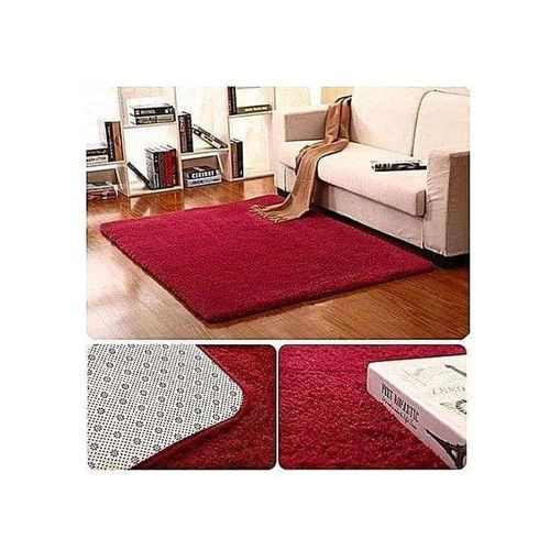 Maroon Fluffy Carpet Santa