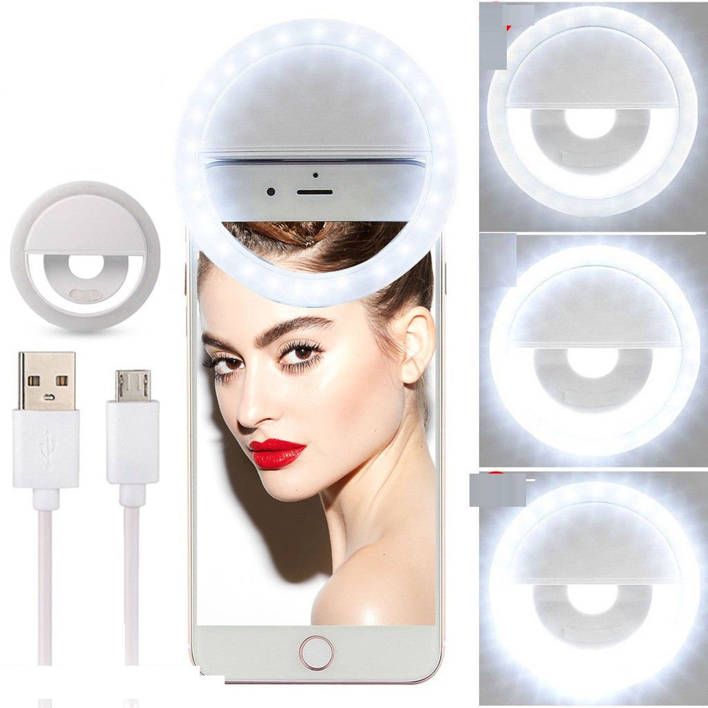 Rechargeable Phone Ring Light Santa