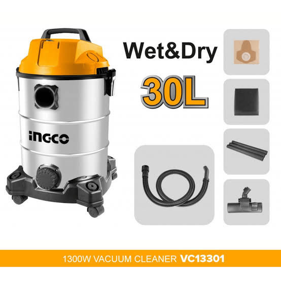 INGCO 1400 Watt 30 Litres Wet & Dry Vacuum Cleaner VC14301 Santa