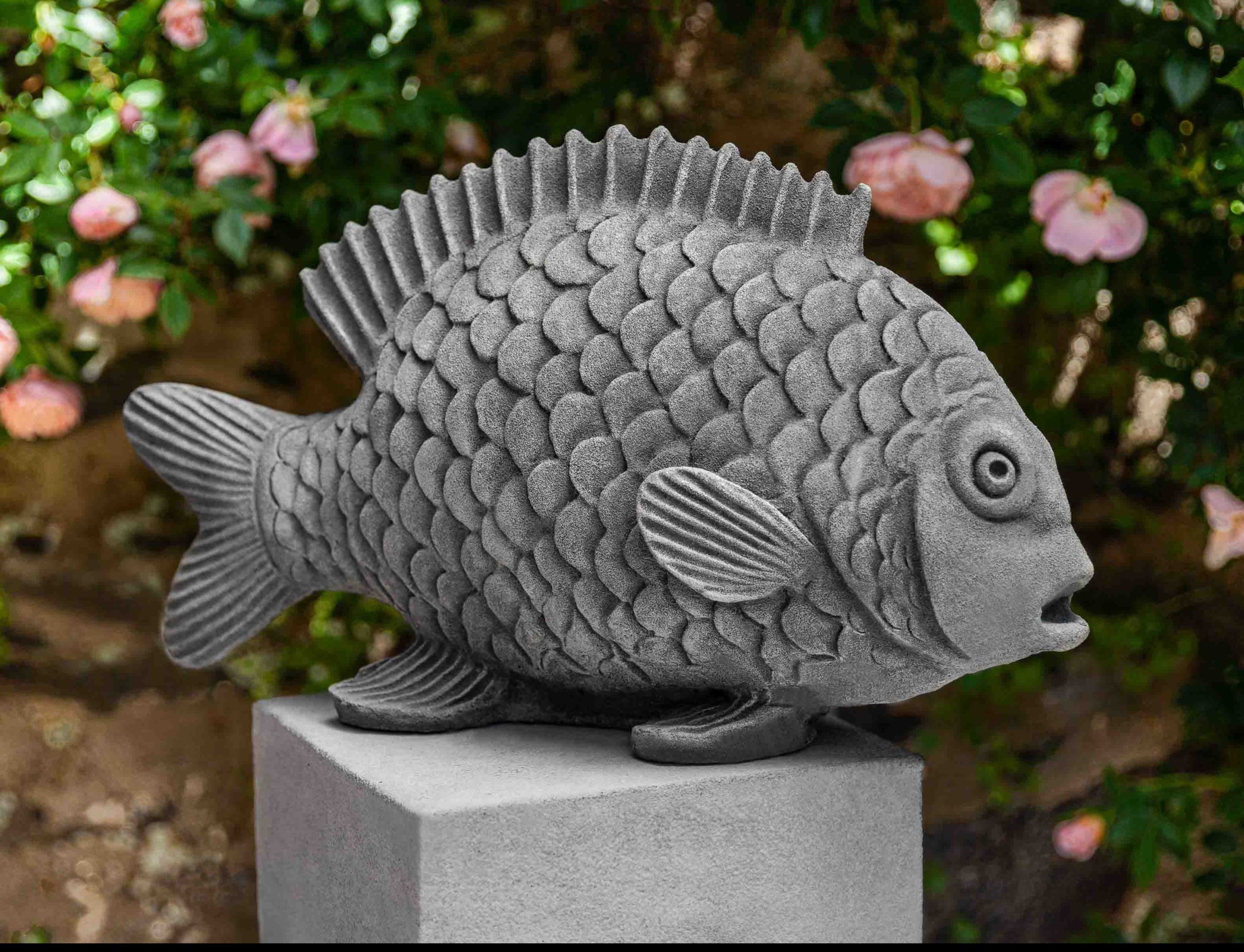 Campania Fish Statue "Gill " McCumber Fine Gardens