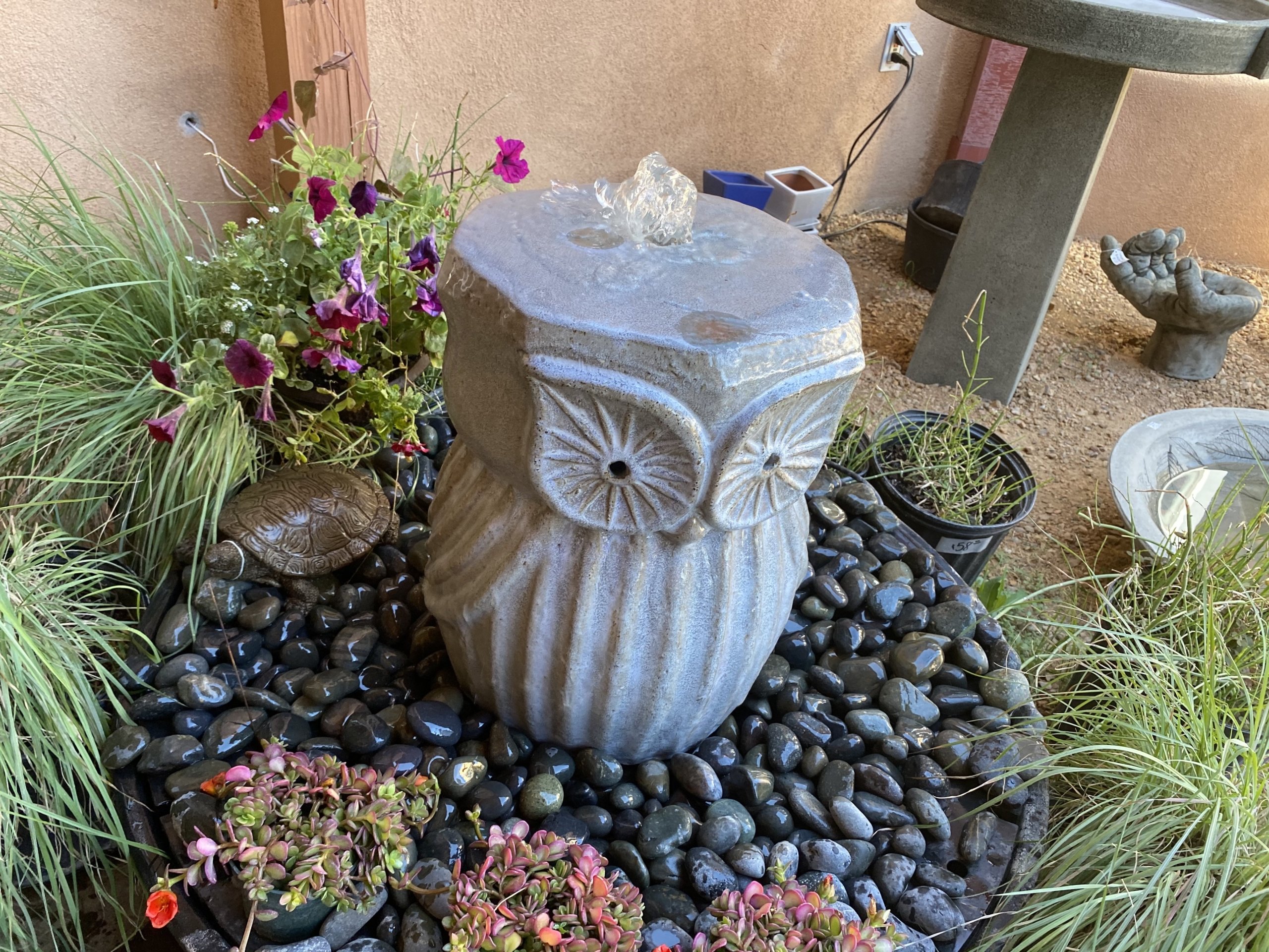 Owl Fountain McCumber Fine Gardens